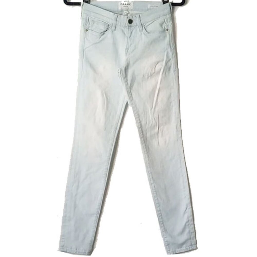 Frame Le Skinny De Jeanne Ankle Jeans 24 Super Light Wash 25x28